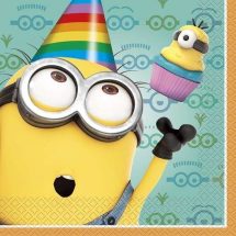 Serviettes Minion ( 33x 33cm) paquet de 8 pièces