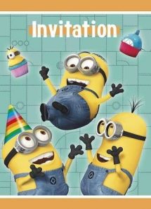 Cartes d'invitation minion