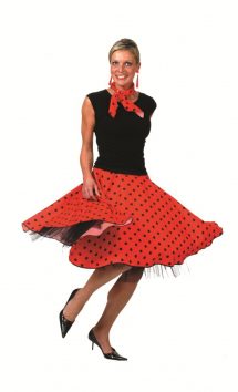 Jupe à pois rouge