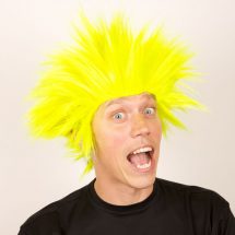 Perruque électrique jaune