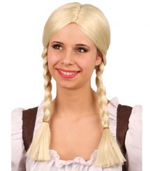 Perruque blonde avec tresse