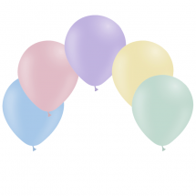 Sachet de 10 ballons latex ( 30 cm) pastel matte assortiment