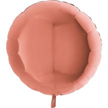 Sachet d'un ballon rond rose gold aluminium 23 cm