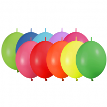 Sachet de 25 ballons latex deco link couleur assorti( 15 cm) standard