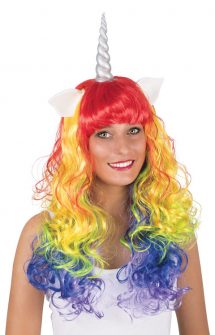 Perruque licorne multicolore