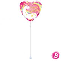Ballon licorne Happy Birthday