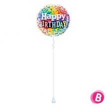 Ballon Happy Birthday multi couleur