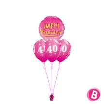 Bouquet layer 40 ans gold- pink