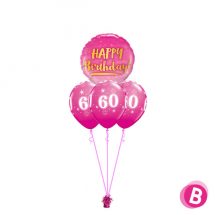Bouquet layer 60 ans gold- pink