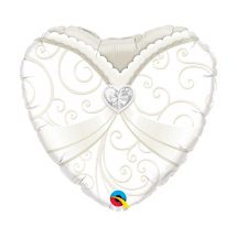 Sachet d'un ballon coeur aluminium femme mariage