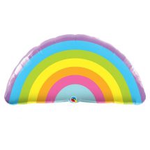 Sachet d'un ballon aluminium ( 91cm) arc en ciel