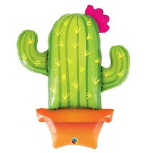 Sachet d'un ballon aluminium ( 99cm) cactus