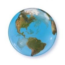 Sachet d'un ballon Bubble 56 cm terre