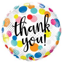 Sachet d'un ballon aluminium ( 45cm) thank you dots