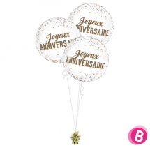 Bouquet trio joyeux anniversaire dots
