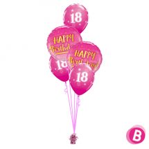 Bouquet déco 18 ans gold- pink