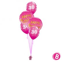 Bouquet déco 30 ans gold- pink
