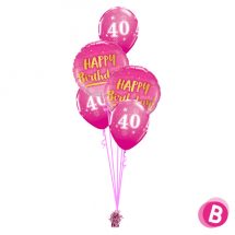 Bouquet déco 40 ans gold- pink