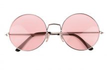 Lunette ronde métal rose