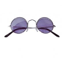 Lunette ronde métal mauve