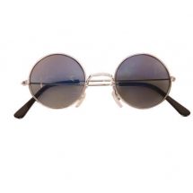 Lunette ronde métal argent