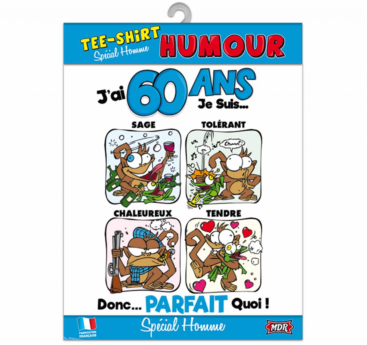 T-shirt anniversaire 60 ans homme