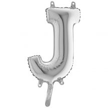 Ballon lettre J argent ( 35.56 cm)