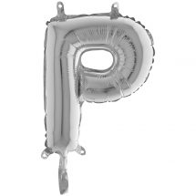 Ballon lettre P argent ( 35.56 cm)