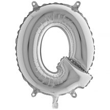 Ballon lettre Q argent ( 35.56 cm)