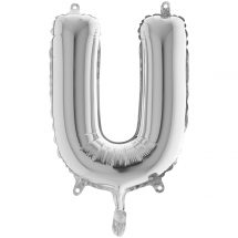 Ballon lettre U argent ( 35.56 cm)