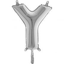 Ballon lettre Y argent ( 35.56 cm)