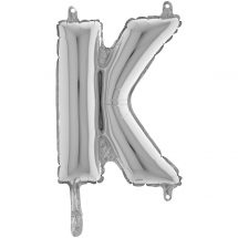 Ballon lettre K argent ( 35.56 cm)