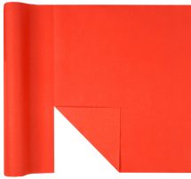 Chemin de table tête à tête prédécoupé rouge