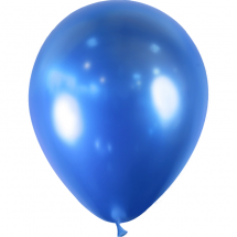 Sachet de 10 ballons latex ( 30 cm) bleu miroir