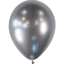 Sachet de 10 ballons latex ( 30 cm) argent miroir