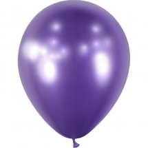 Sachet de 10 ballons latex ( 30 cm) violet miroir