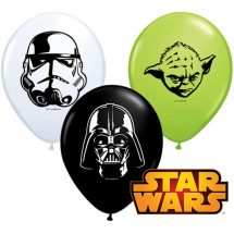 Sachet de 6 ballons latex  taille 11" (28 cm) star wars