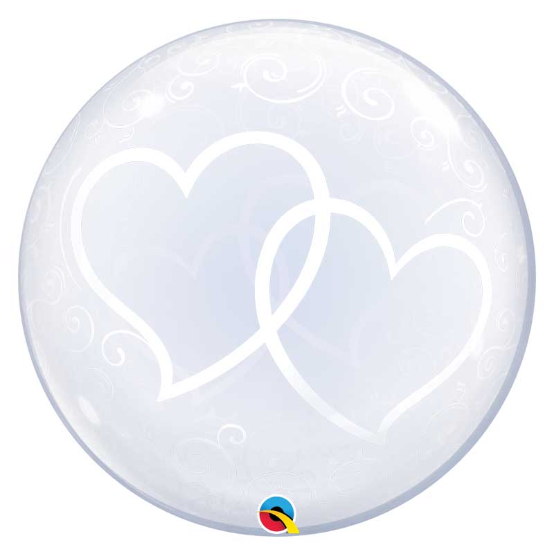 Sachet d'un ballon bubble coeur