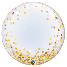 Sachet d'un ballon bubble confetti or
