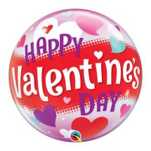 Sachet d'un ballon bubble happy valentine