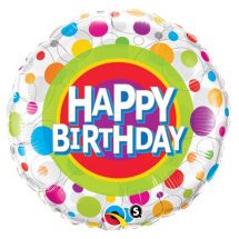 Sachet d'un ballon aluminium ( 45cm) happy birthday