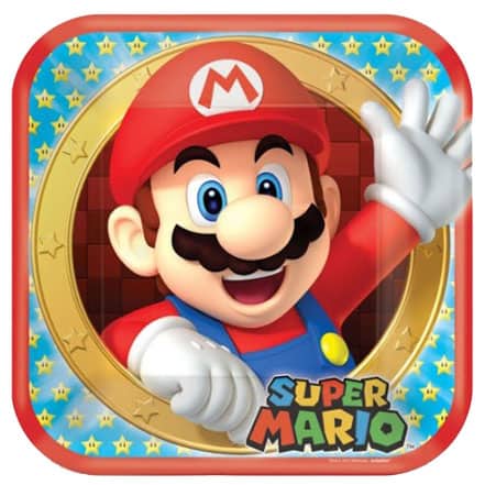8 Assiettes en carton Super Mario™ 23 cm