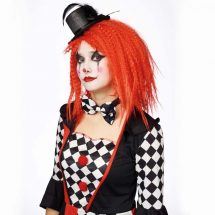 Perruque gaufré rouge