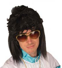 Perruque coupe mulet noir