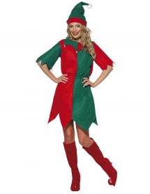Déguisement elfe bicolore femme Noël ( taille l)