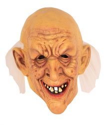 Masque adulte intégral vieil homme latex cheveux blanc