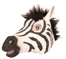 Masque adulte latex intégral zebre