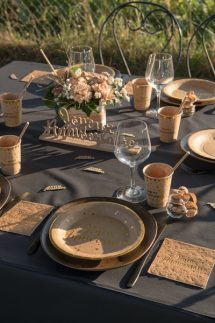Serviettes joyeux anniversaire kraft