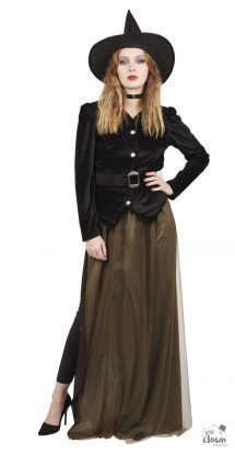 Costume sorcière noir et vert - taille l / xl