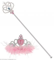 TIARE ET SCEPTRE AVEC MARABOUT" rose